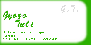 gyozo tuli business card